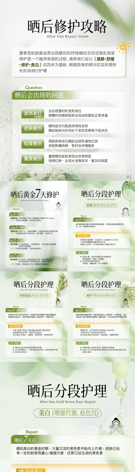 源文件下载【享设计】搜索编号：39300029142965289【晒后修护攻略医美系列海报】