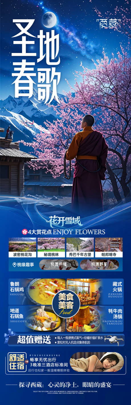 源文件下载【西藏桃花节旅游海报】编号：24860029824685705