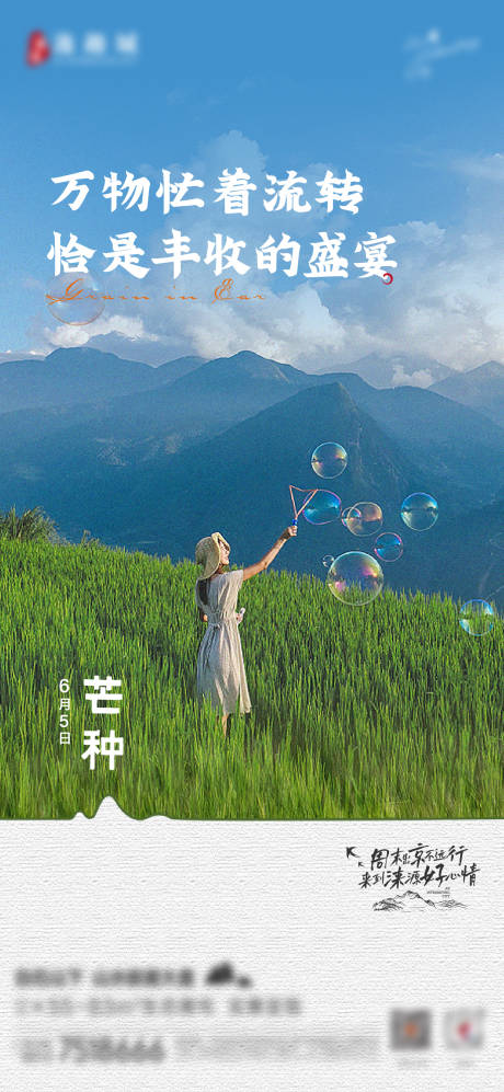 源文件下载【芒种节气海报】编号：13480029343119481