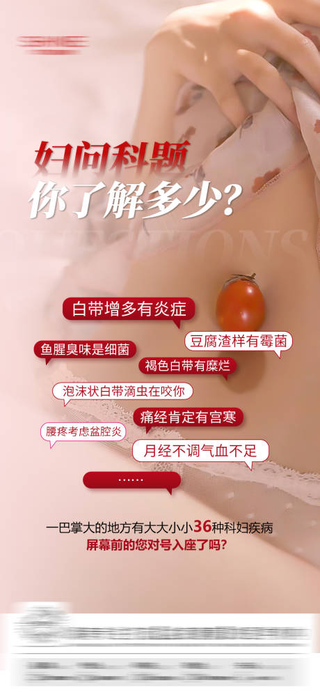 医美妇科问题科普海报