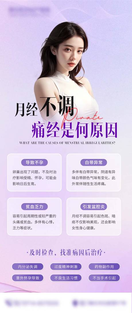 月经不调是何原因科普海报