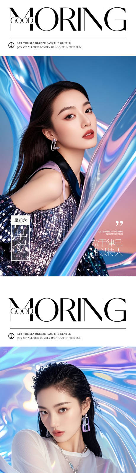 源文件下载【享设计】搜索编号：70480030048689319【医美早安系列海报  】