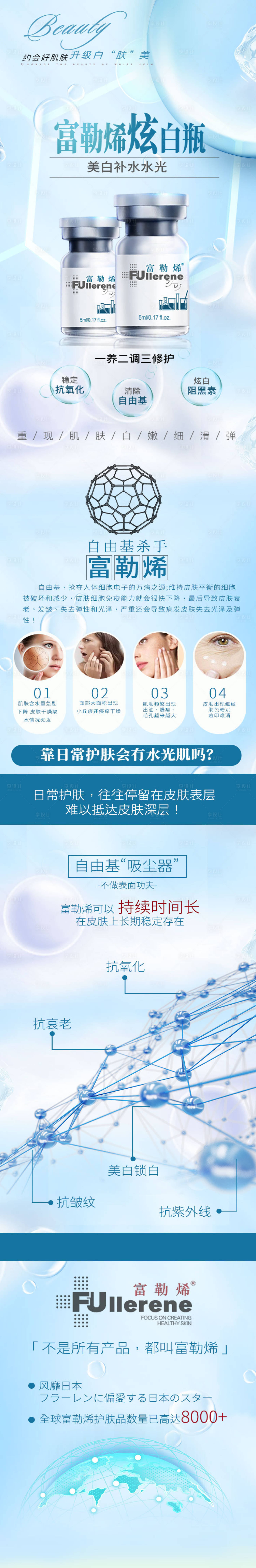 源文件下载【享设计】搜索编号：65890030071372740【富勒烯炫白瓶美白补水水光】