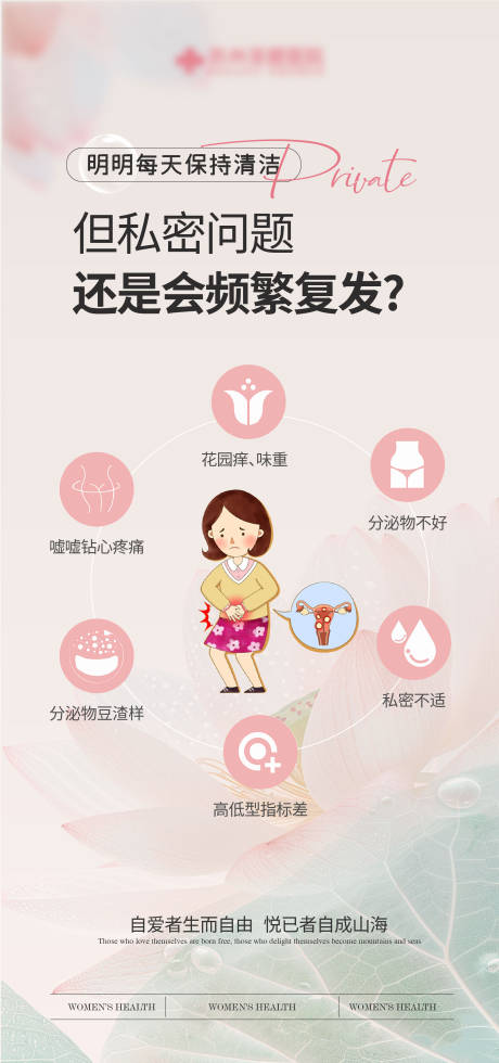 源文件下载【夏日清荷私密清洁海报】编号：84060029951638426