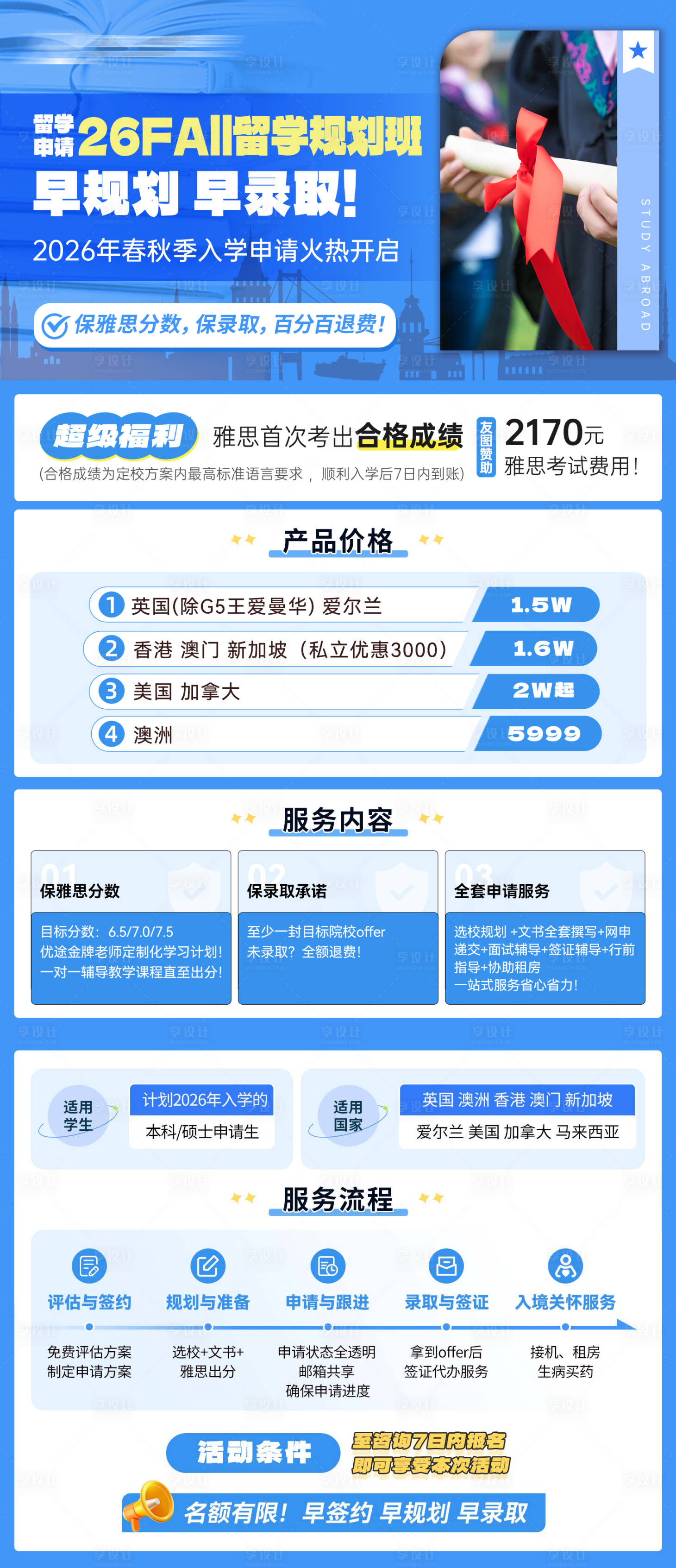 源文件下載【享設(shè)計】搜索編號：26040030426253809【留學(xué)申請規(guī)劃班海報】