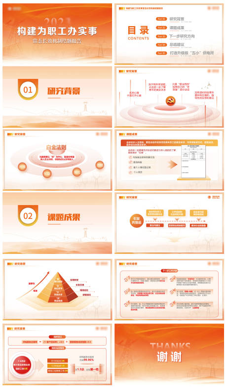 源文件下载【橙色创意ppt设计电网ppt】编号：23690030327349186