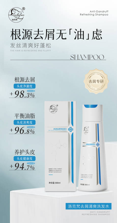源文件下载【享设计】搜索编号：29420029965228408【去屑洗发水产品卖点海报】
