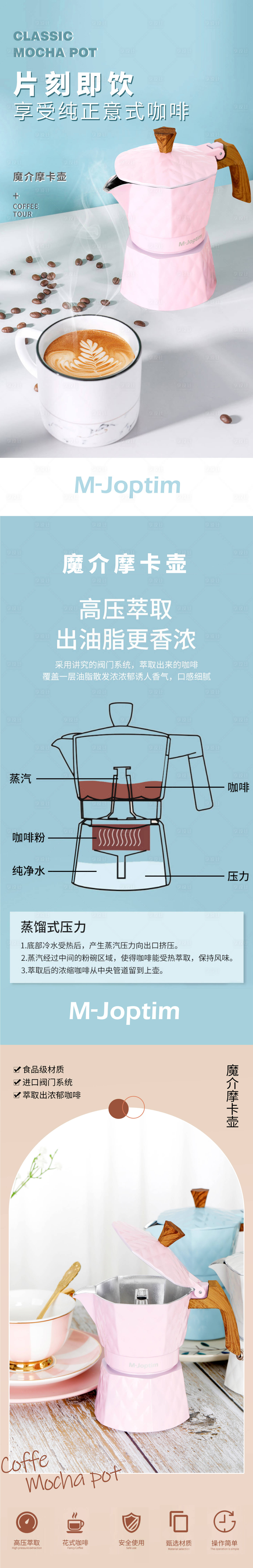 源文件下载【摩卡壶产品系列海报】编号：98750030207216583