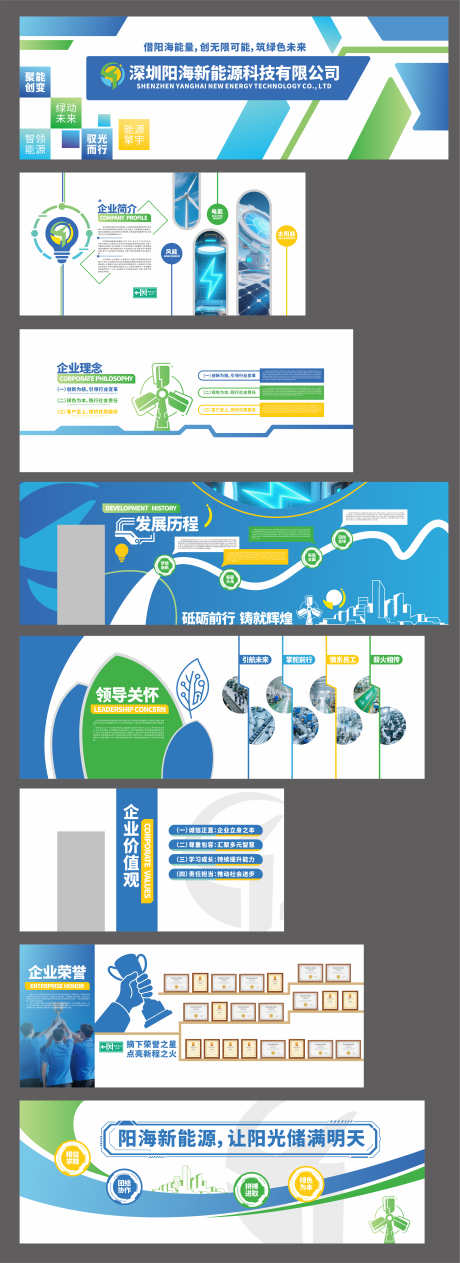 源文件下载【新能源科技企业文化墙背景板】编号：91990030424668043