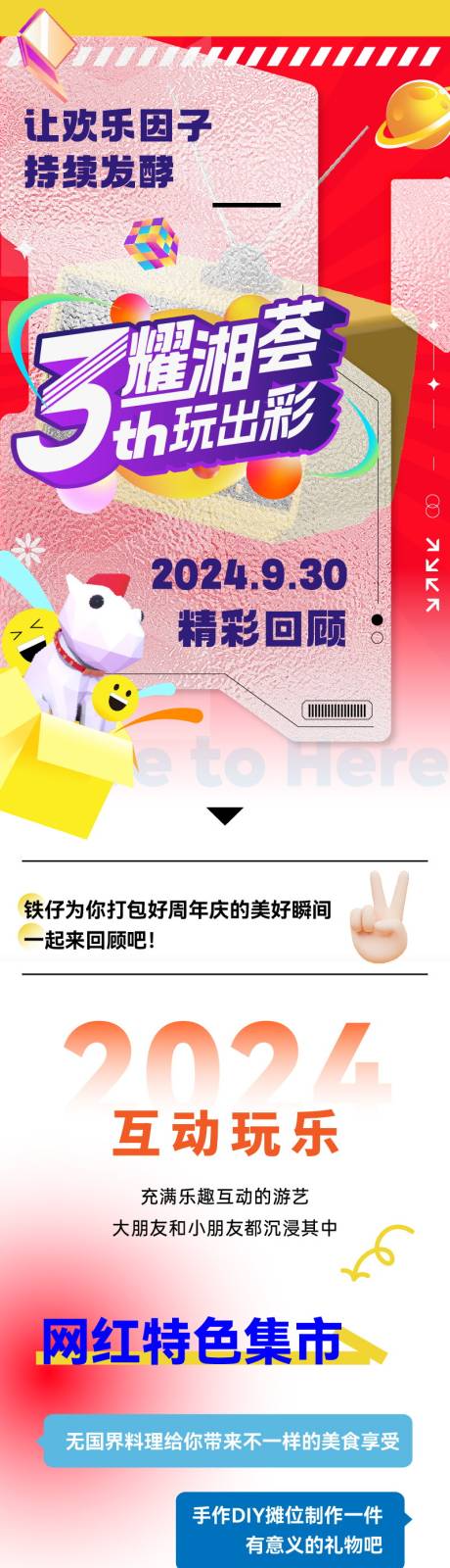 购物中心周年庆活动精彩回顾长图