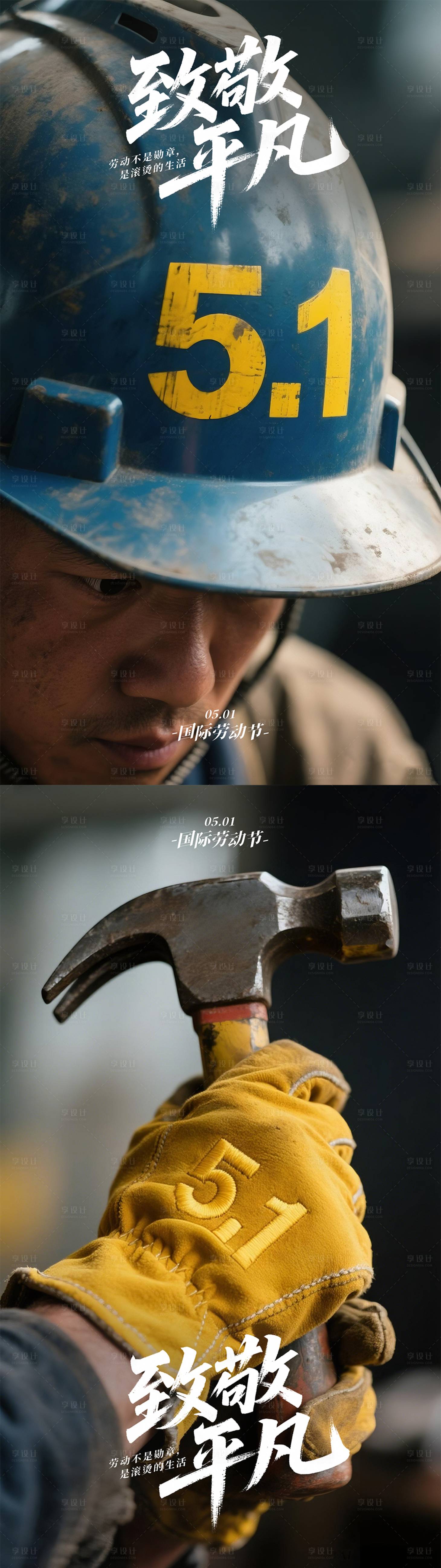 源文件下載【享設計】搜索編號：77510030408305440【特寫聚焦五一勞動節營銷系列海報】