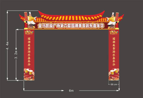 源文件下载【国潮美食节龙门架】编号：63310030131779514