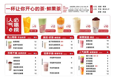 源文件下载【奶茶菜单】编号：71100029931918347