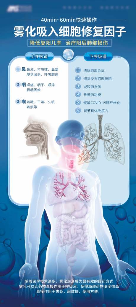 源文件下载【雾化吸入干细胞疗法海报】编号：81250030323816393