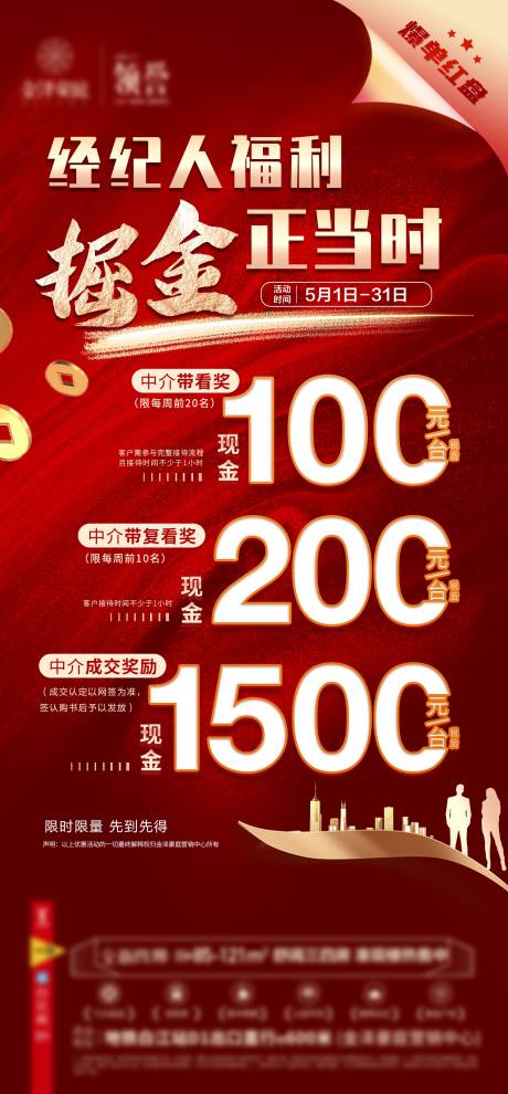 源文件下載【渠道中介成交現(xiàn)金獎勵海報】編號：20650030424125723
