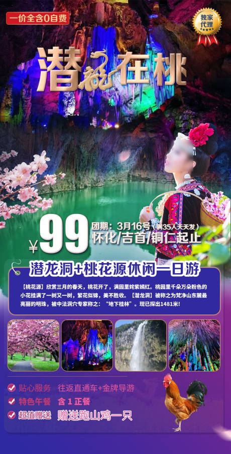 源文件下载【潜龙洞旅游海报】编号：87370030422069490
