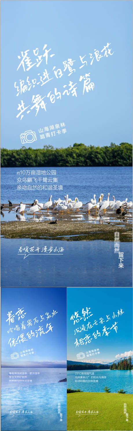 源文件下载【一线头排湖居生态环境卖点系列海报】编号：22690030493218657