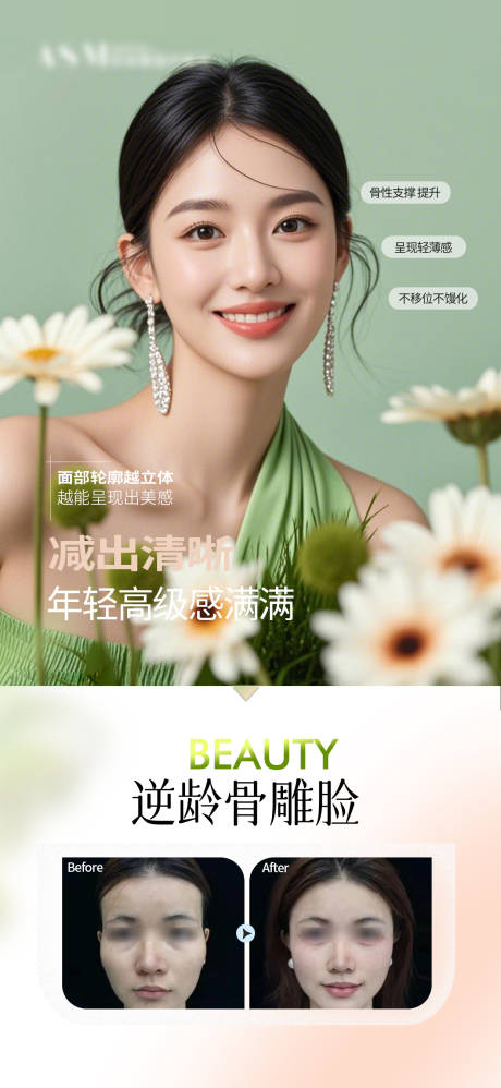 源文件下载【医美轮廓提拉抗衰案例对比海报】编号：24760030374795610