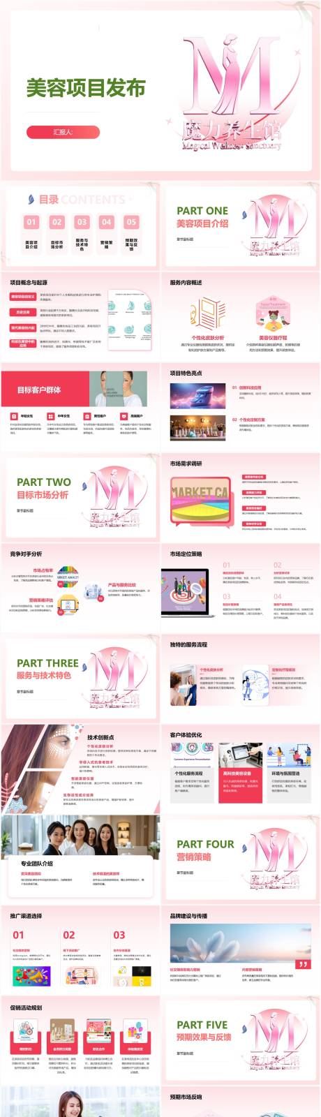 源文件下载【美容项目发布PPT】编号：52750030455623839