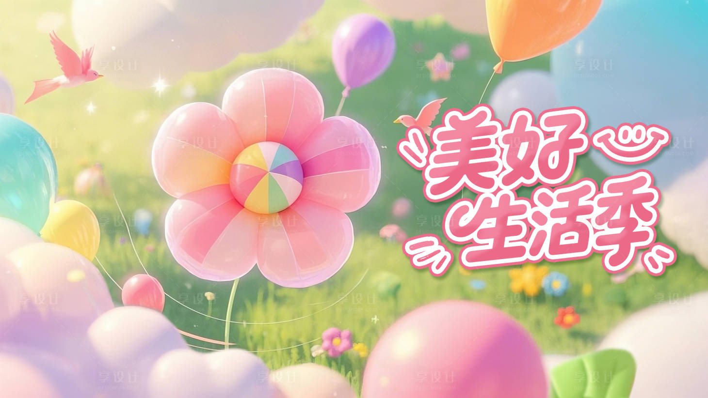 源文件下载【享设计】搜索编号：60660030328358406【美好生活季主题活动背景板】