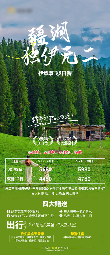 疆湖独伊无二旅游海报