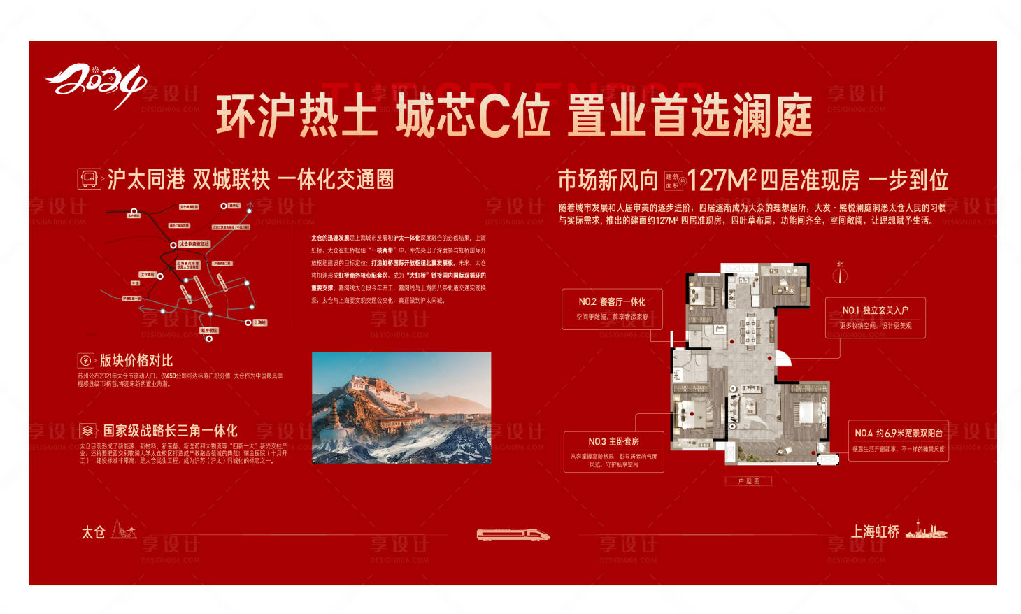 源文件下載【享設計】搜索編號：40340030290018411【房地產紅金價值點配套廣告展板】