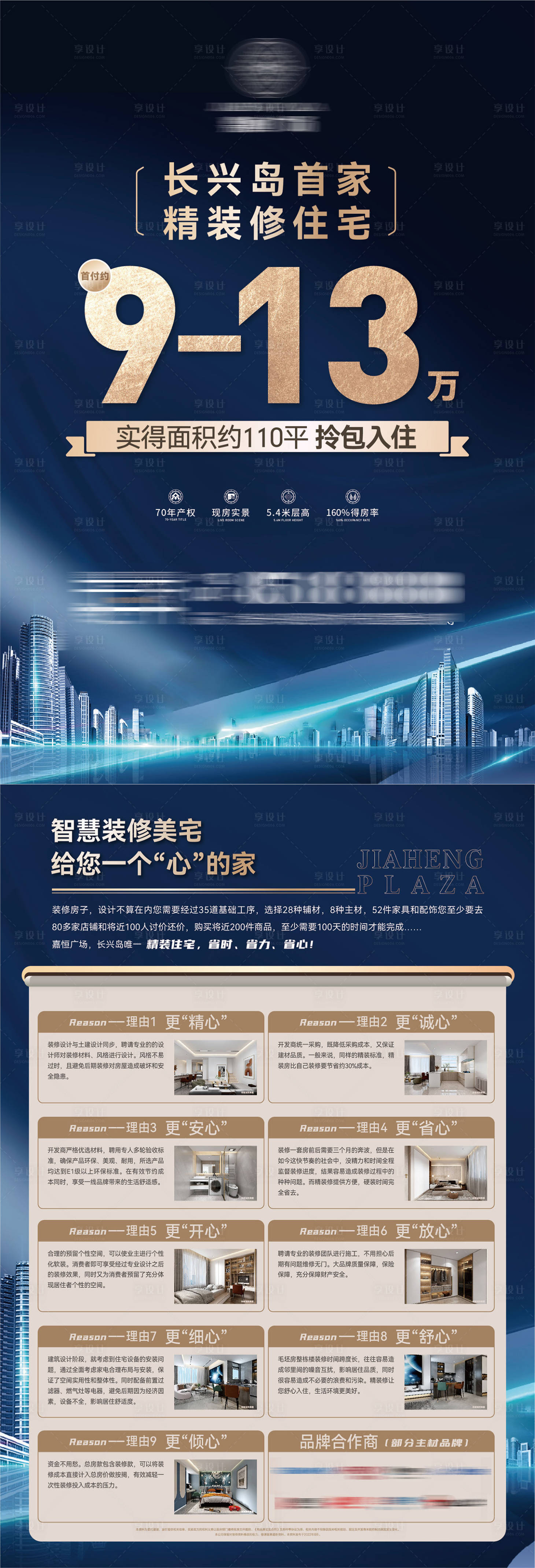 源文件下载【房地产精装修小户型小公寓海报】编号：33740029982211830