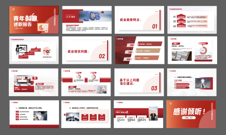 源文件下载【享设计】搜索编号：43910030069921264【企业红色述职报告ppt】