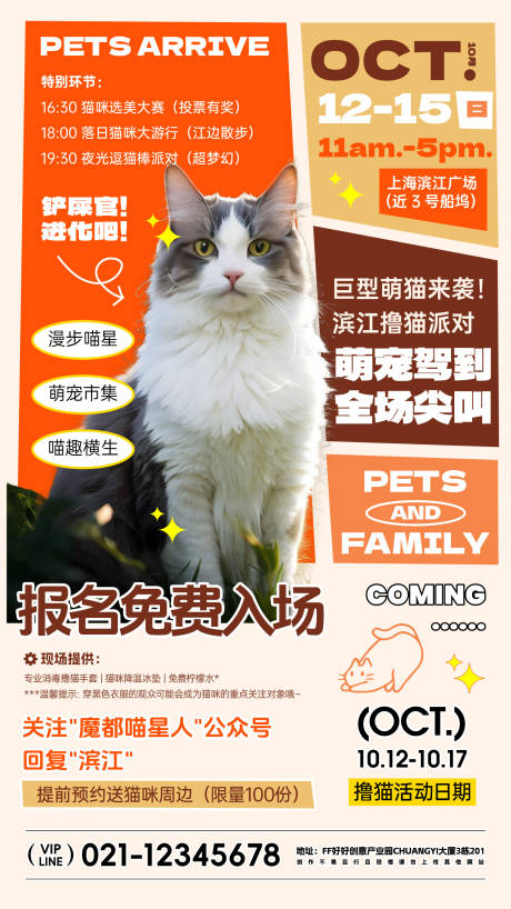 源文件下載【貓咪寵物活動(dòng)宣傳海報(bào)】編號(hào)：46380030202147521