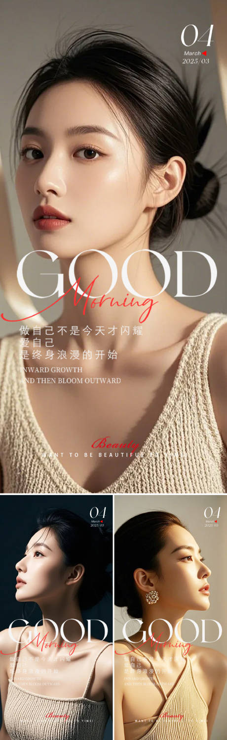 源文件下载【医美早安图系列海报】编号：20950030270698286