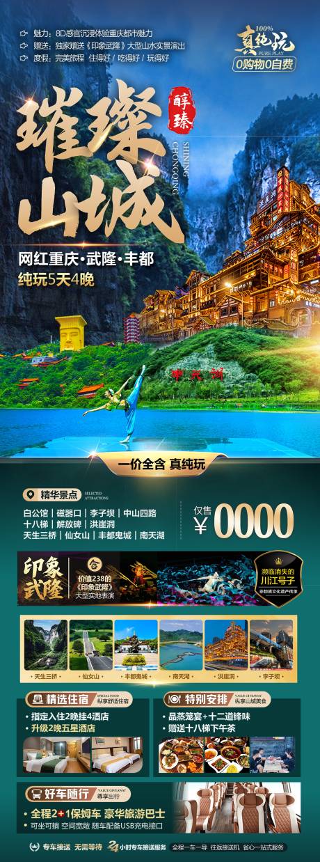 源文件下载【璀璨山城旅游长图】编号：24640030334396573