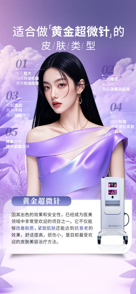 源文件下载【医美黄金超微针科普海报】编号：66710030336678287