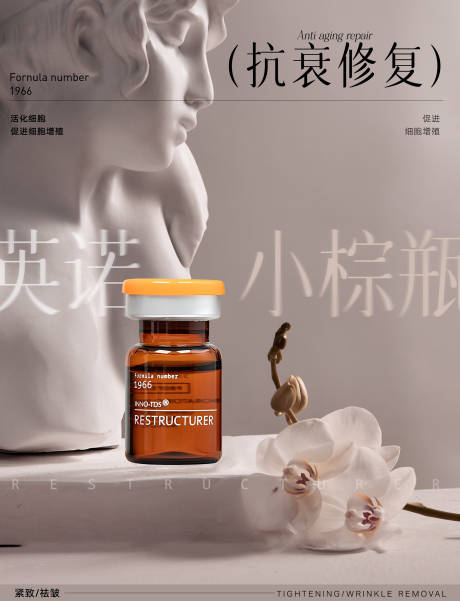 医美产品英诺小棕瓶宣传海报