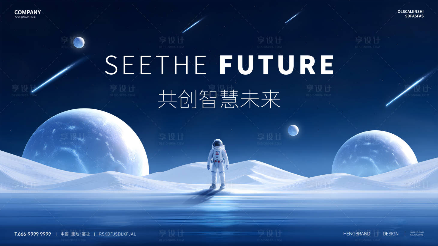 源文件下载【共创智慧未来插画展板】编号：11160030031596536