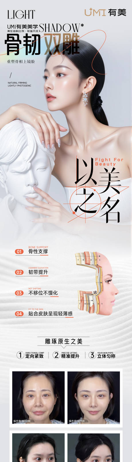 源文件下载【医美品相骨韧双雕抗衰线雕海报】编号：38200030227312895