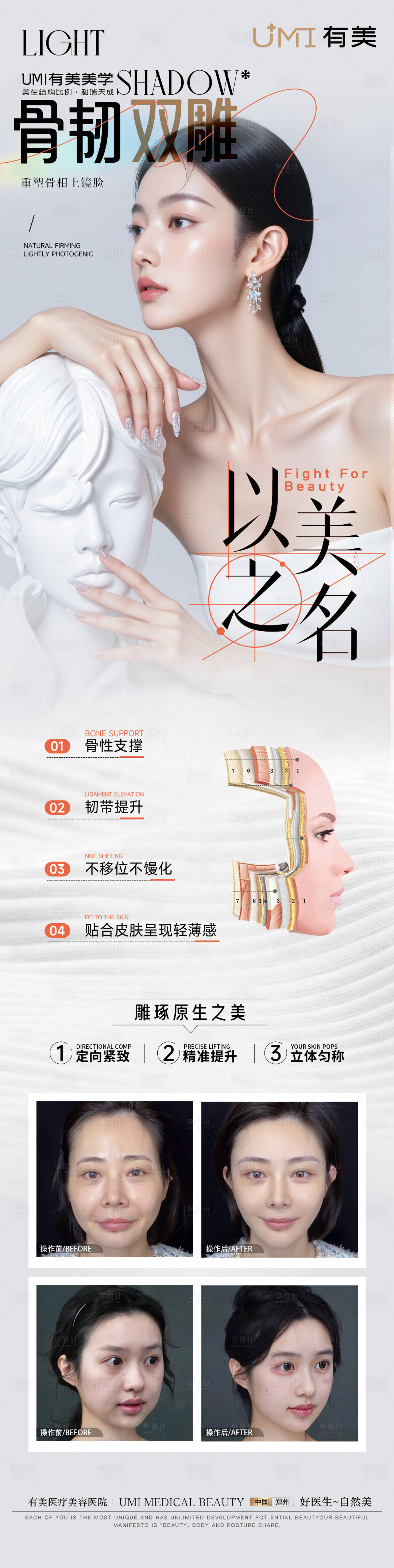 源文件下載【享設(shè)計(jì)】搜索編號：38200030227312895【醫(yī)美品相骨韌雙雕抗衰線雕海報(bào)】