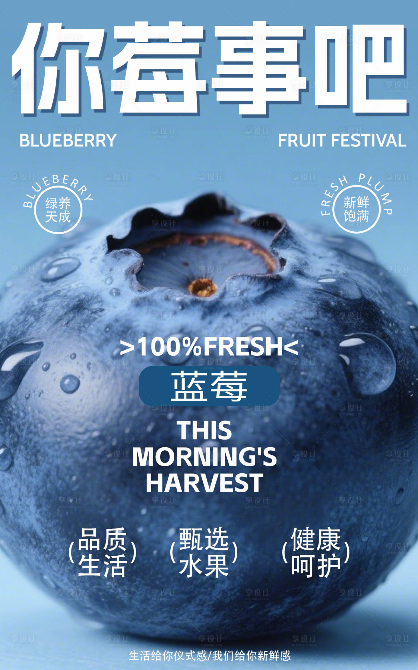 源文件下载【享设计】搜索编号：93280030401866636【水果设计海报蓝莓】