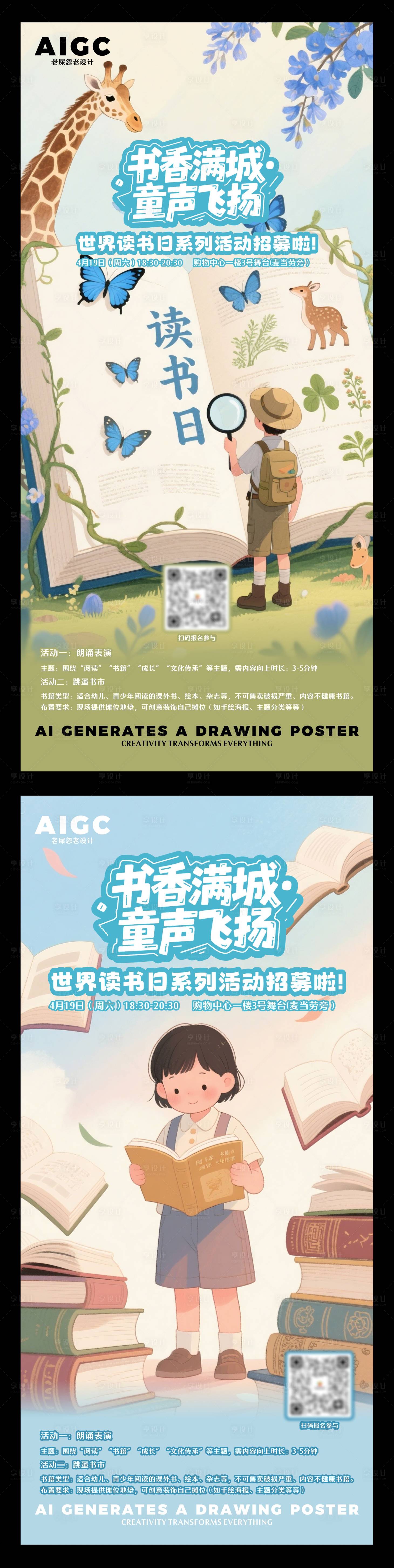 源文件下載【享設(shè)計】搜索編號：30150030225112591【讀書日】