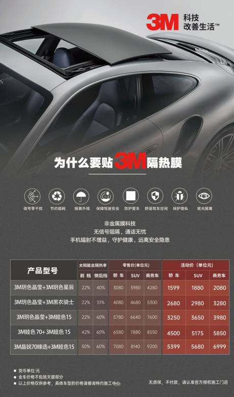 源文件下载【灰色汽车贴膜汽车美容价目表】编号：90730030103245764