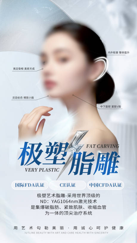 源文件下载【极速脂雕医美海报】编号：44520029922983718