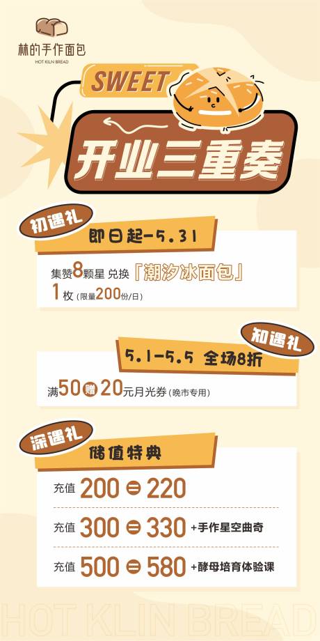面包烘焙开业海报