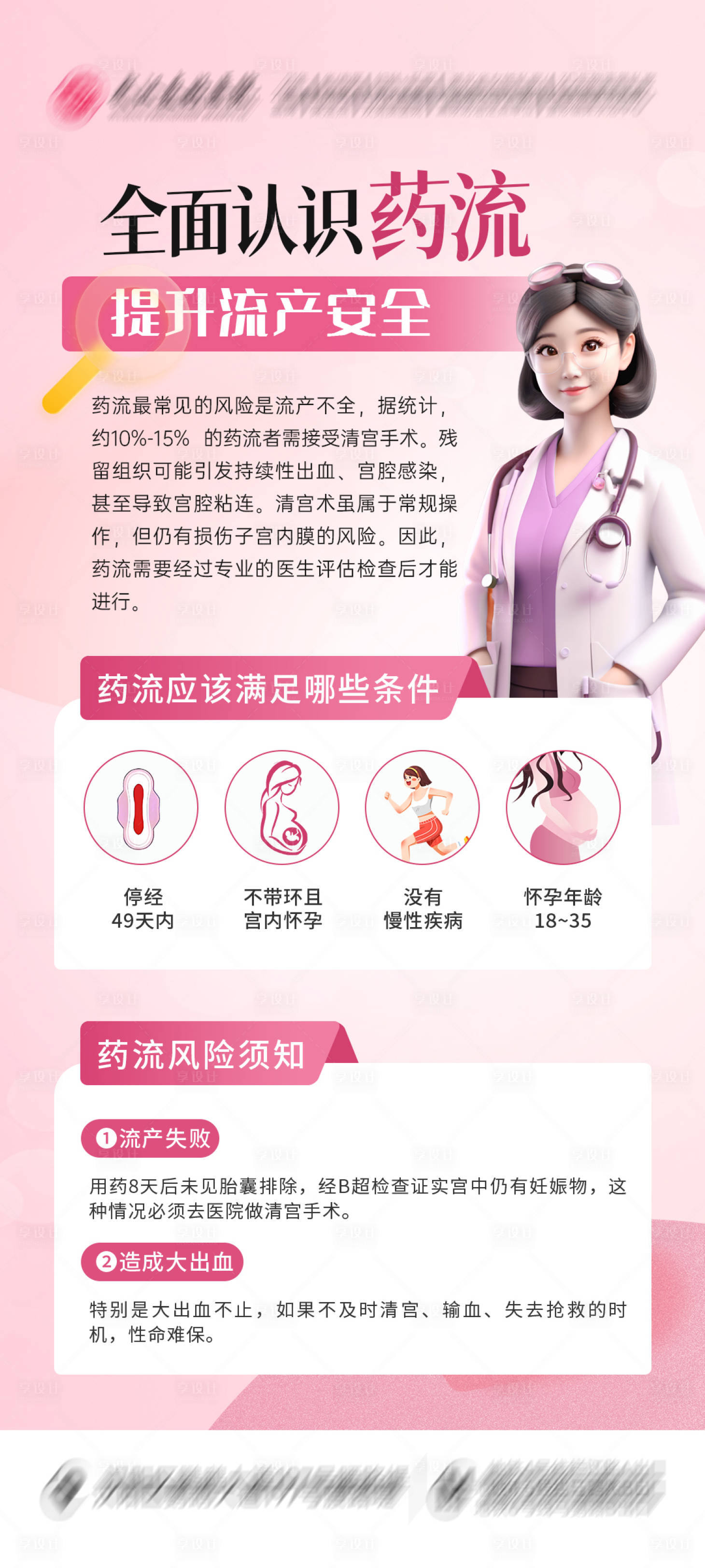 源文件下载【享设计】搜索编号：89250030354287508【药流风险宣传展架】