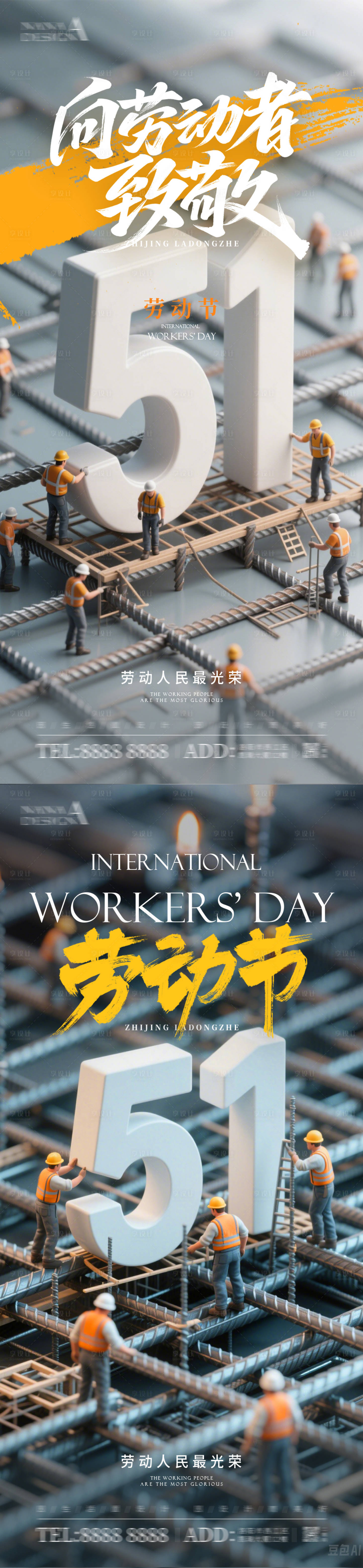 源文件下载【享设计】搜索编号：47070030316102238【五一劳动节海报】