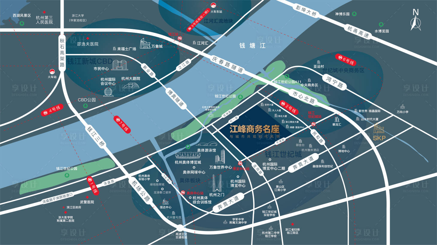 源文件下载【享设计】搜索编号：44440030422974616【地产区位图】
