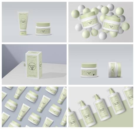 源文件下载【享设计】搜索编号：64130030137602004【化妆品瓶装包装样机】