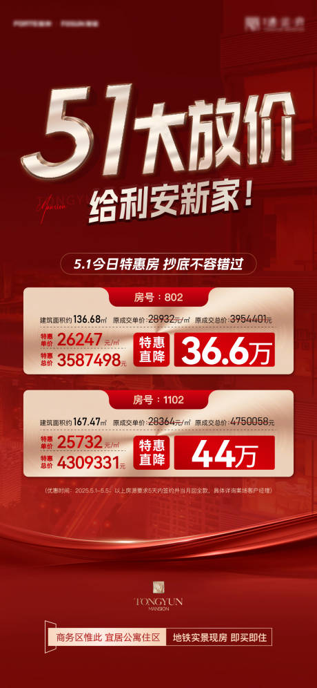 源文件下载【51放价特惠房海报】编号：23230030431665585