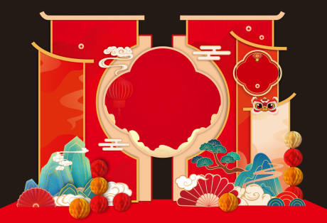 源文件下載【新中式主題美陳】編號：64540029917618485