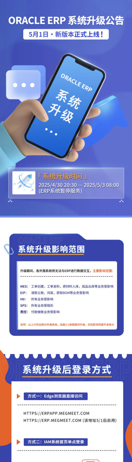 源文件下载【企业APP系统升级公告长图海报】编号：94880030128953760