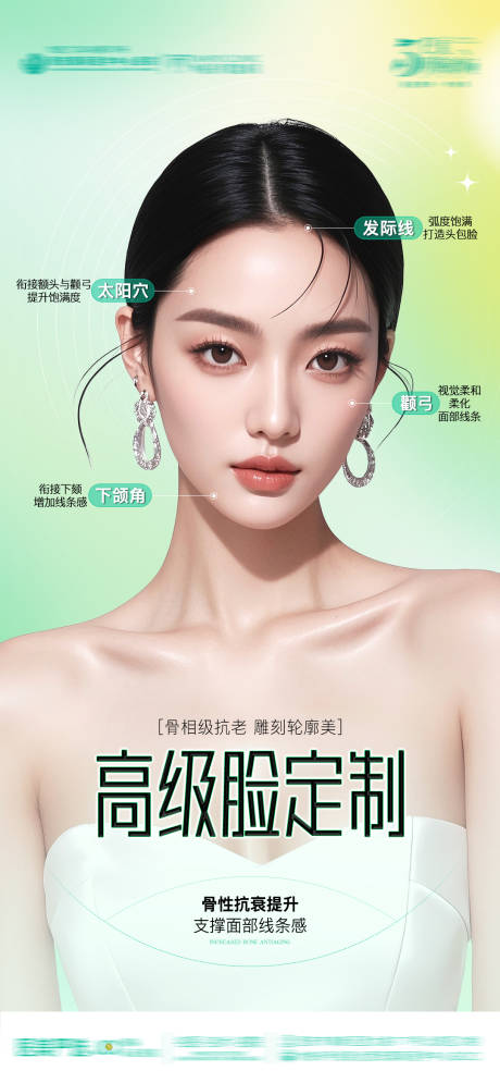 医美高级脸定制海报