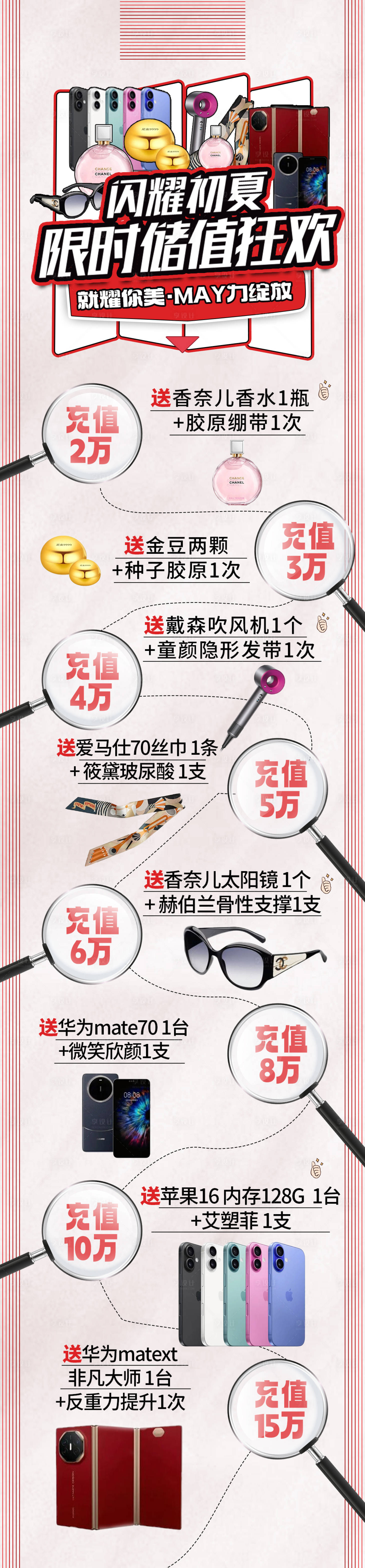 源文件下載【享設計】搜索編號：28330030416457157【醫美促銷活動充值送獎品海報】